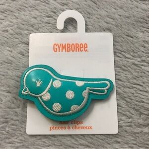 NWT Gymboree puffy patent bird hair clip barrette Happy Bluebird NEW